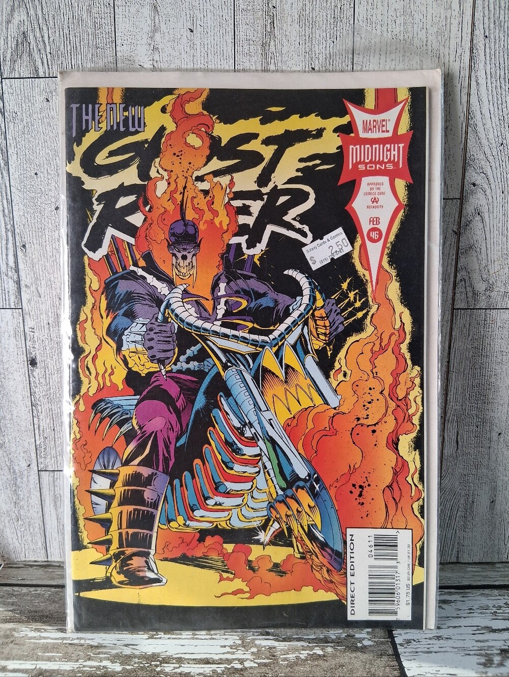 Marvel Ghost Rider Art Print - Black, Orange, Purple, Yellow Comic Book